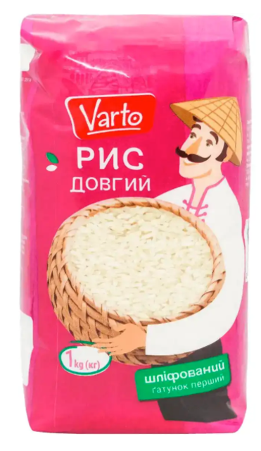 Рис Varto шліфований довгозернистий, 1 кг